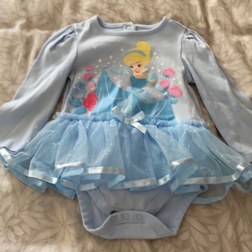 DISNEY’S Cinderella onesie bodysuit with tulle skirt